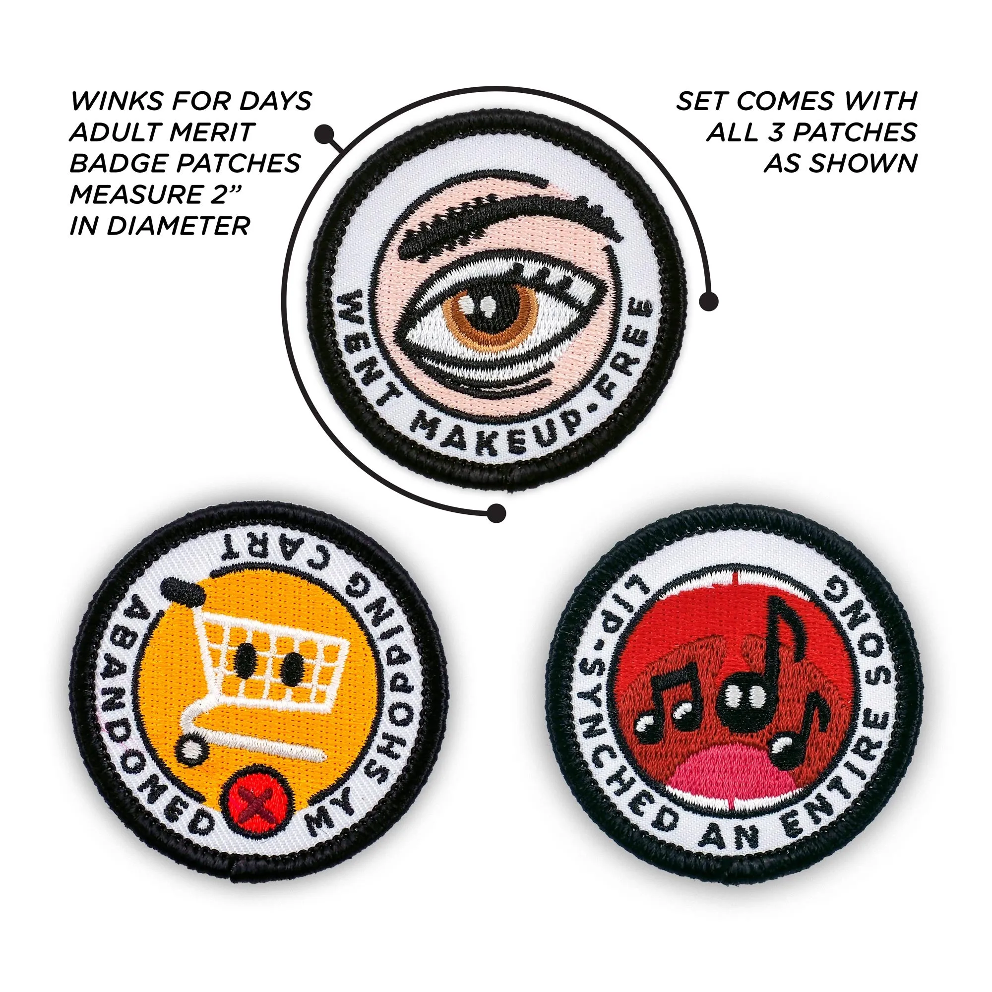 Adulting Merit Badge Embroidered Iron-On Patches (You Go Girl - Set 1)