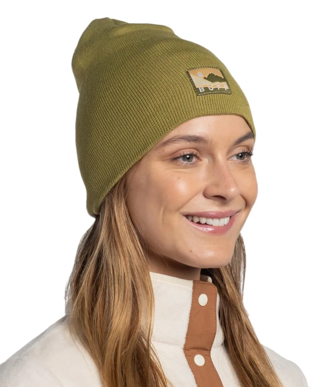 Buff Lilon Knitted Long Beanie
