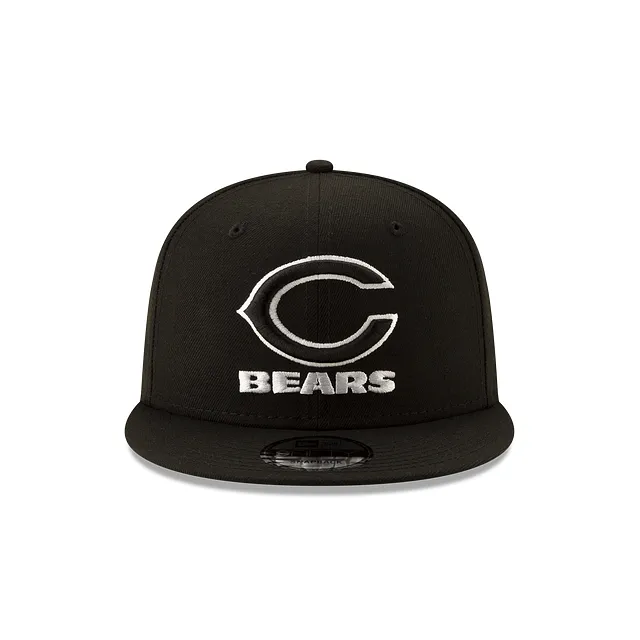 Chicago Bears New Era Black and White Basic 9FIFTY Adjustable Hat