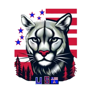 EXOTIC BIG CATS: Cougar-USA-A. / Unisex Graphic Tee Shirt