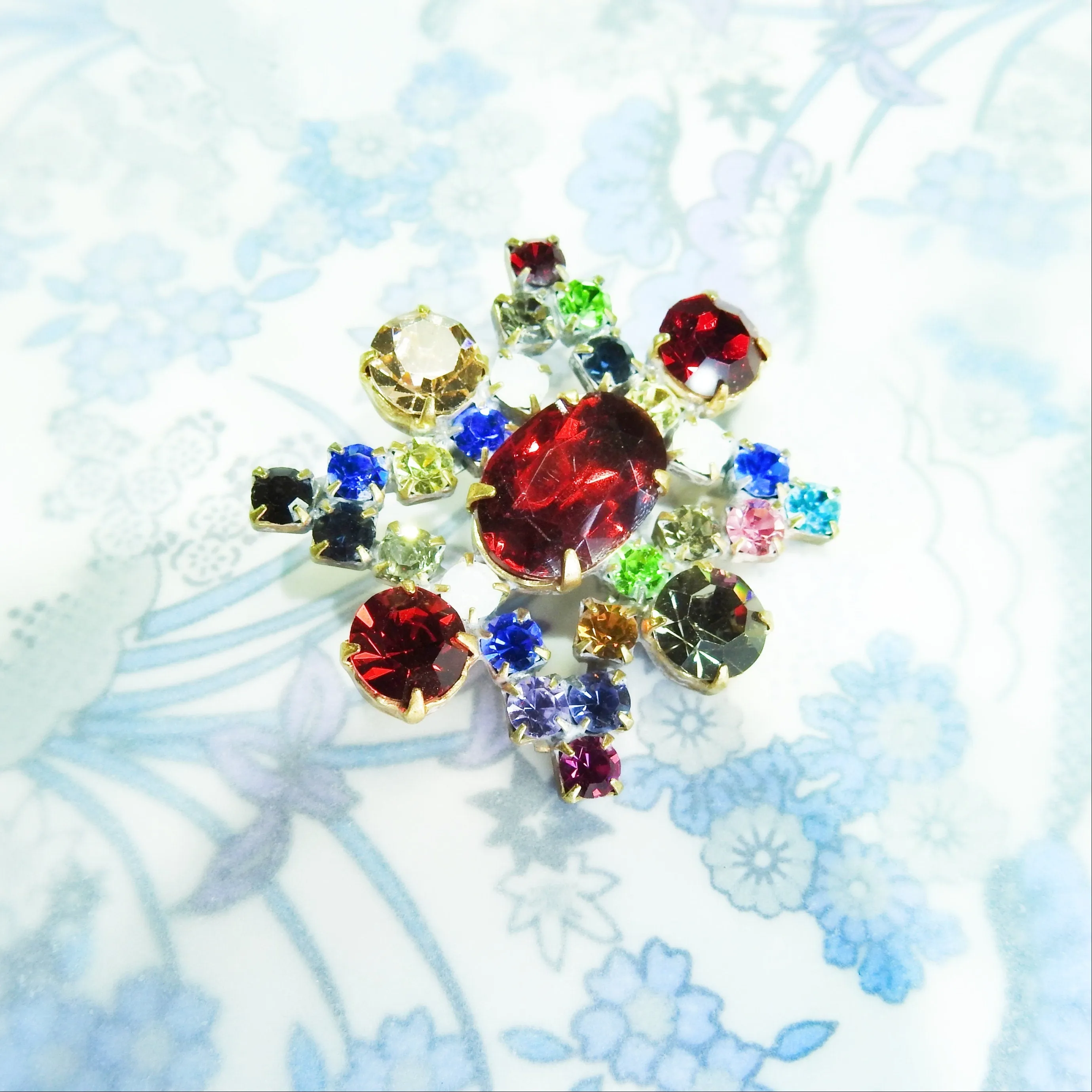 Fancy multicolored glass buttons for sewing