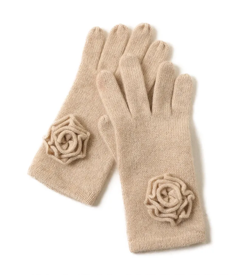Flower hat glove set