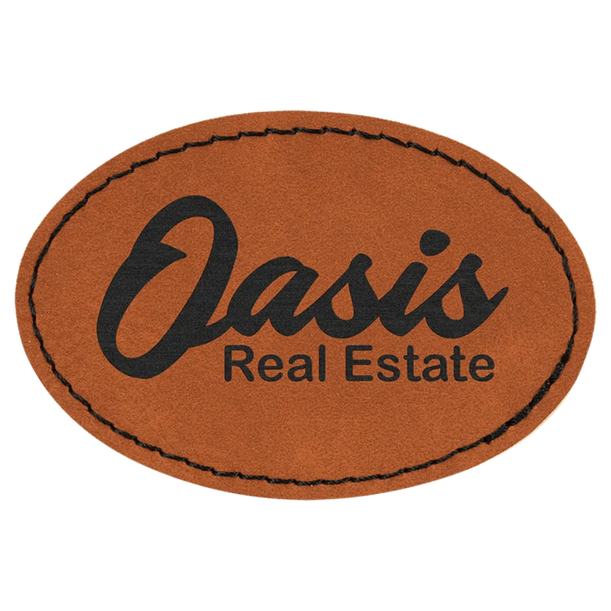 Leatherette Oval Patch Self Adhesive (Various Colors)