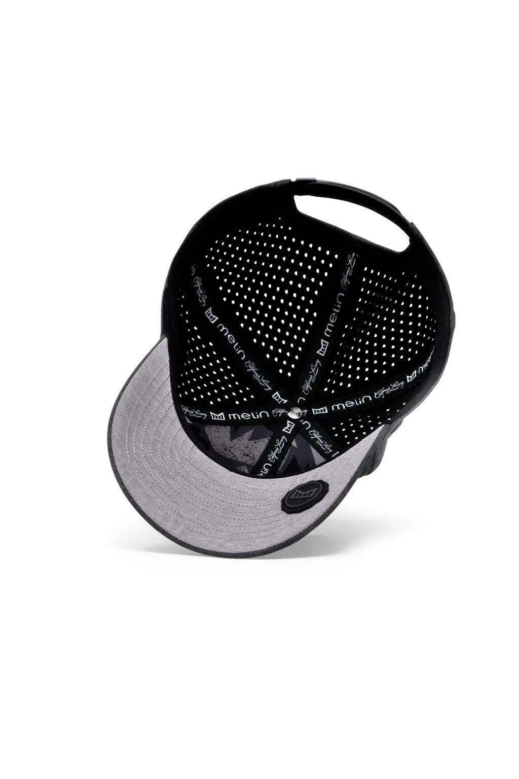 Melin Hydro A-Game Performance Snapback Hat in Heather Charcoal Grey