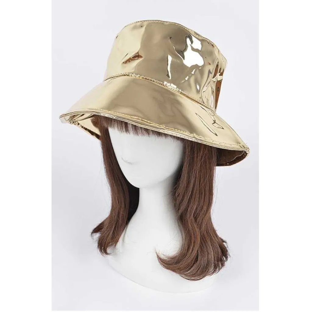 Metallic Vinyl Bucket Hat