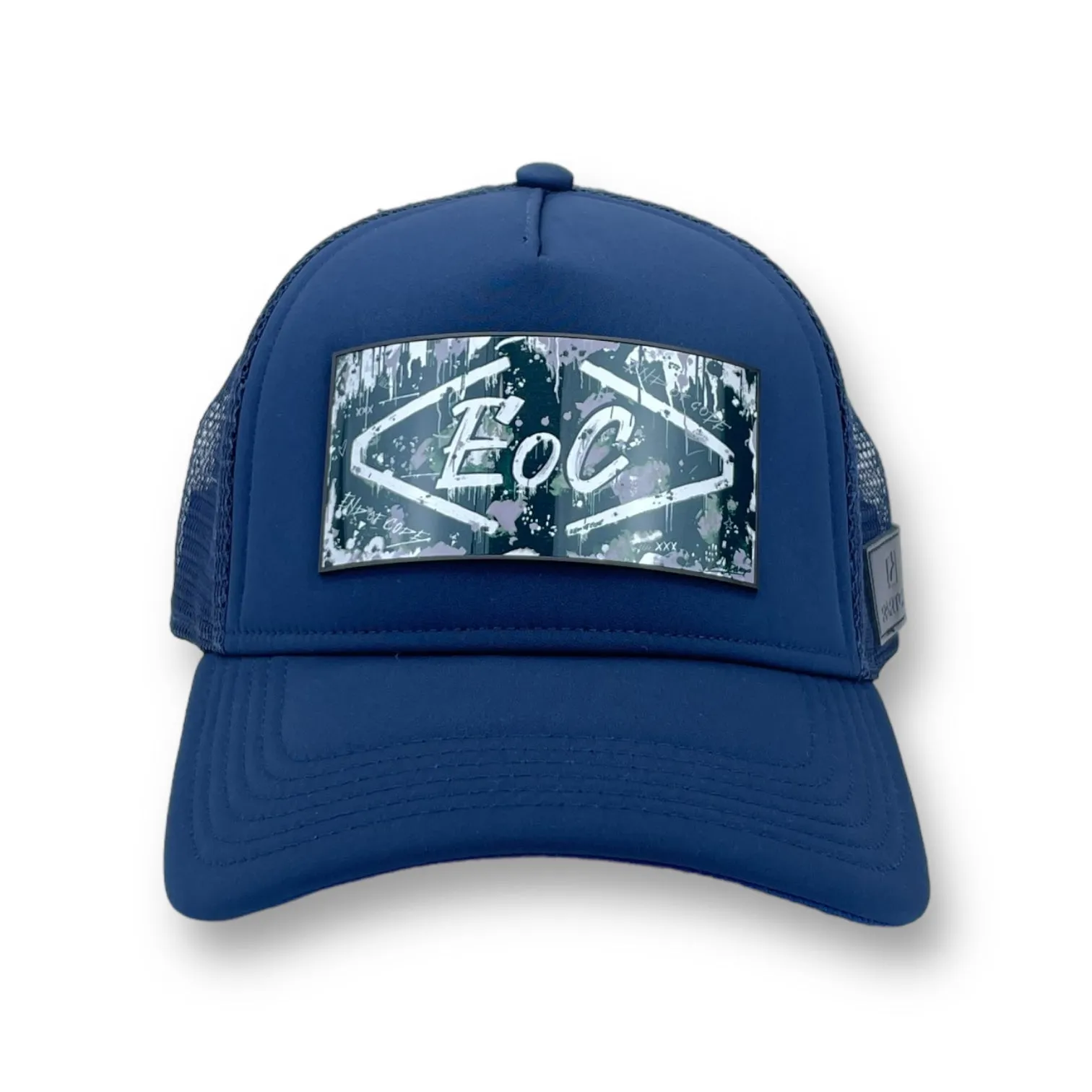 PARTCH x End of Code Trucker Hat Navy Blue Removable Clip