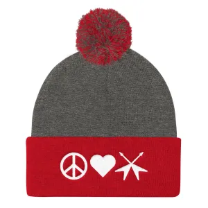 PLLG Symbols Pom Pom Knit Cap