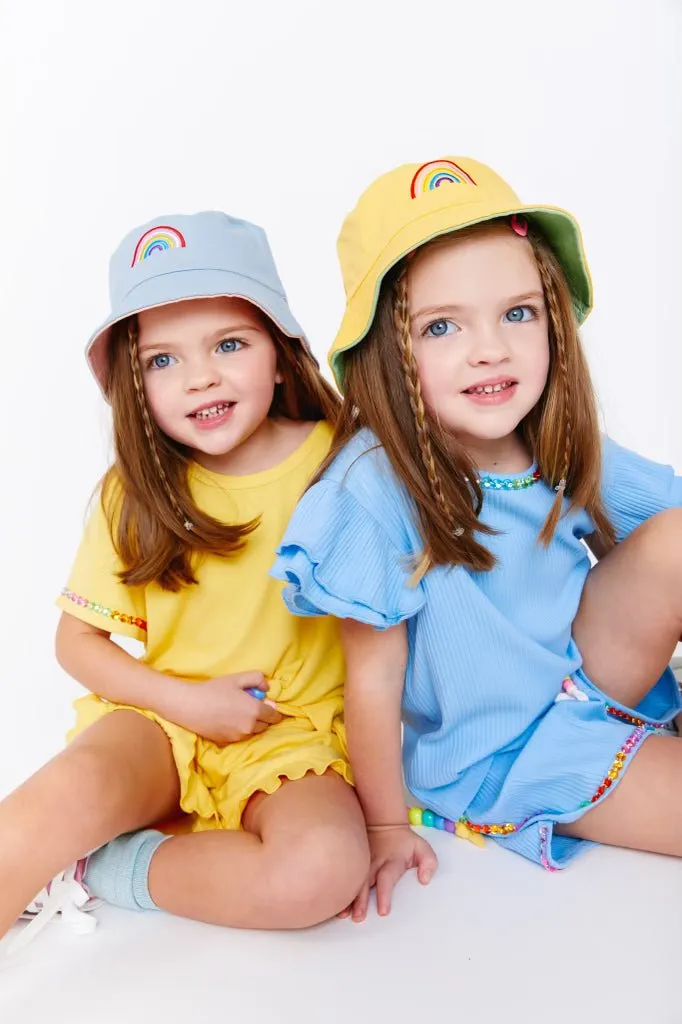 Rainbow Bucket Hat Reversible
