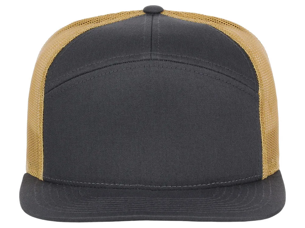 Richardson 168 7 Panel Trucker - Charcoal/Gold
