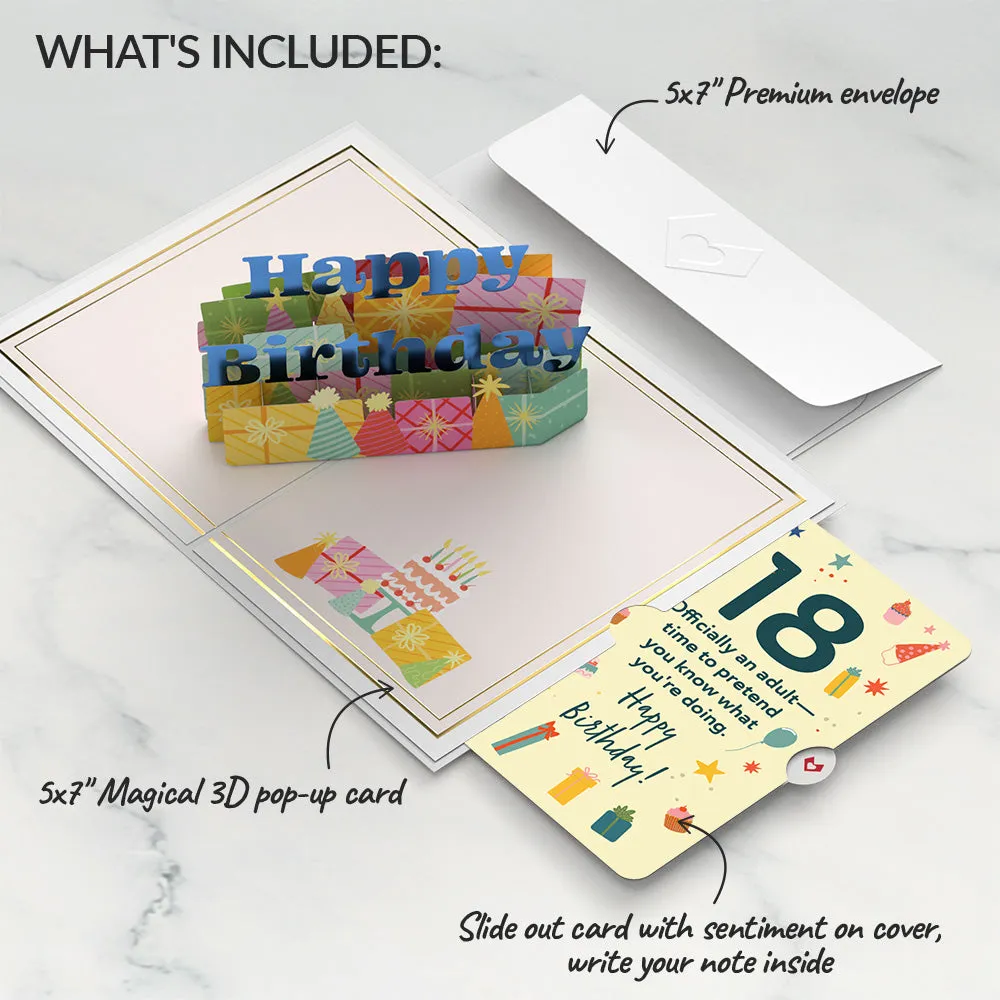 Wishing You a Happy 18th Birthday Pop-Up Card and Sentiment Set